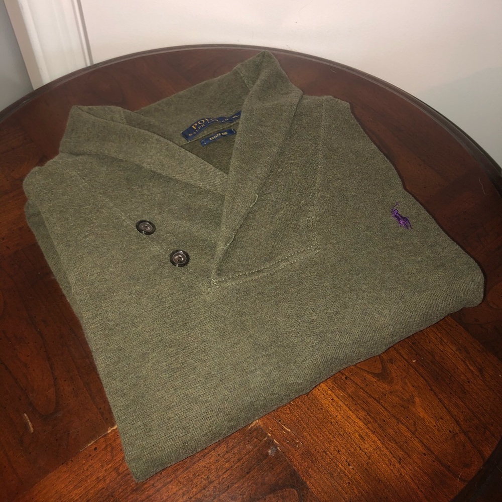 Polo Ralph Lauren Estate Rib Button Pullover Sweater